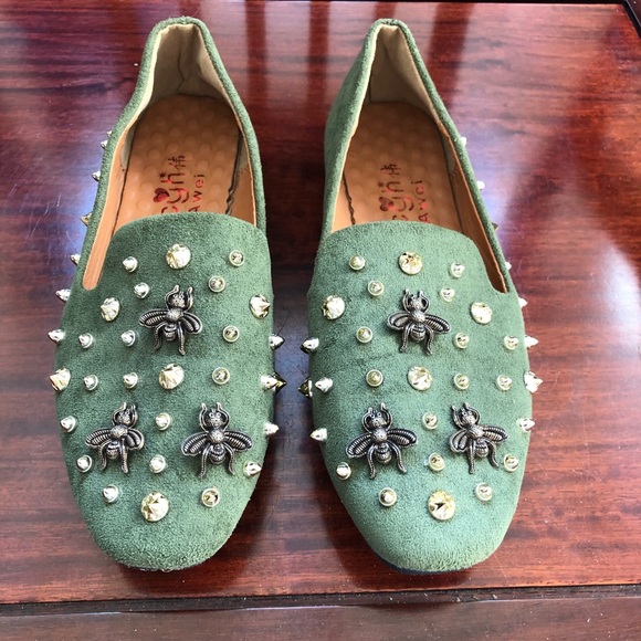 Green statement loafers / flats - Picture 2 of 4